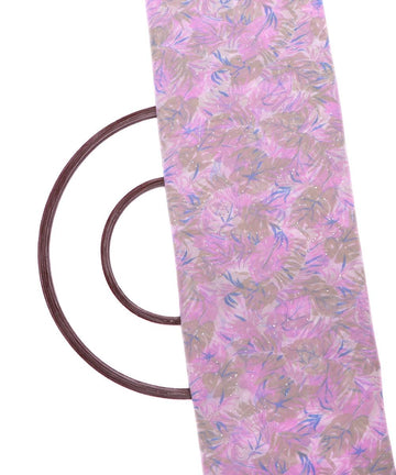 lavender leaf print georgette fabric